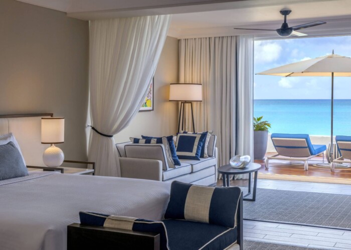 Beachfront Suite terrace view, Fairmont Royal Pavilion, Barbados