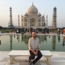 Oliver infront of the Taj Mahal, Agra, India