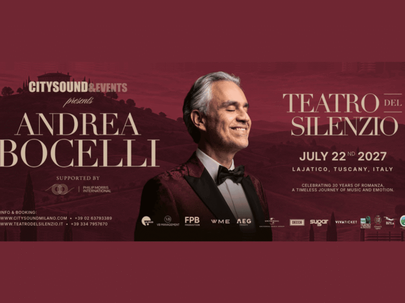 Andrea Bocelli Lajatico Tuscany 2027 Blog Banner