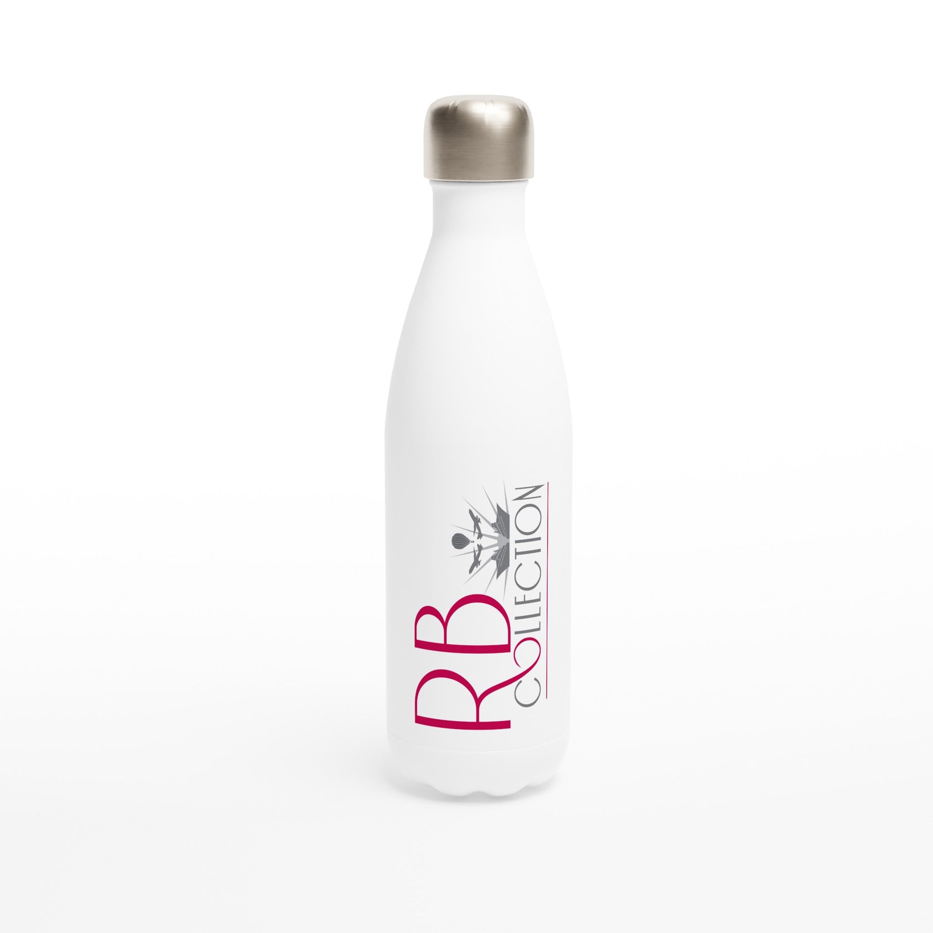 RB Collection White 17oz Stainless Steel Water Bottle