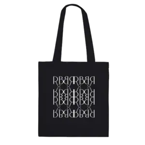 'RB' Deco Black Tote Bag